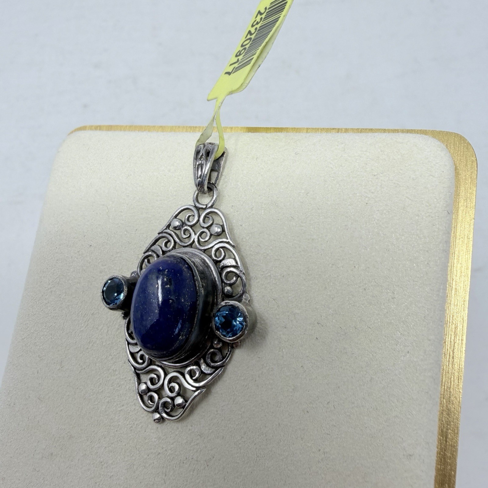 Shop LC Artisan Craft Lapis Lazuli/London Blue Topaz Pendant without Chain 5315