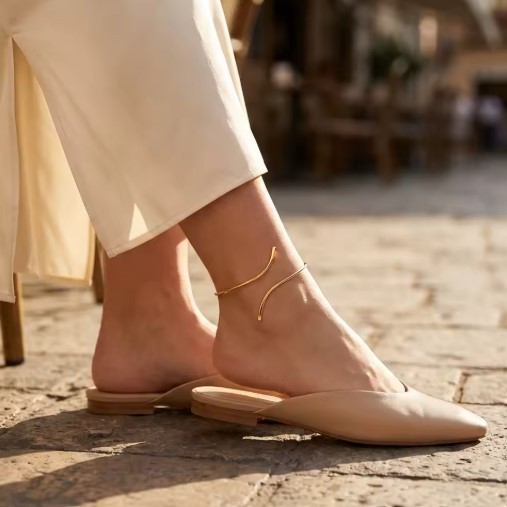Minimalist S‑Shaped Anklet Chain for Women