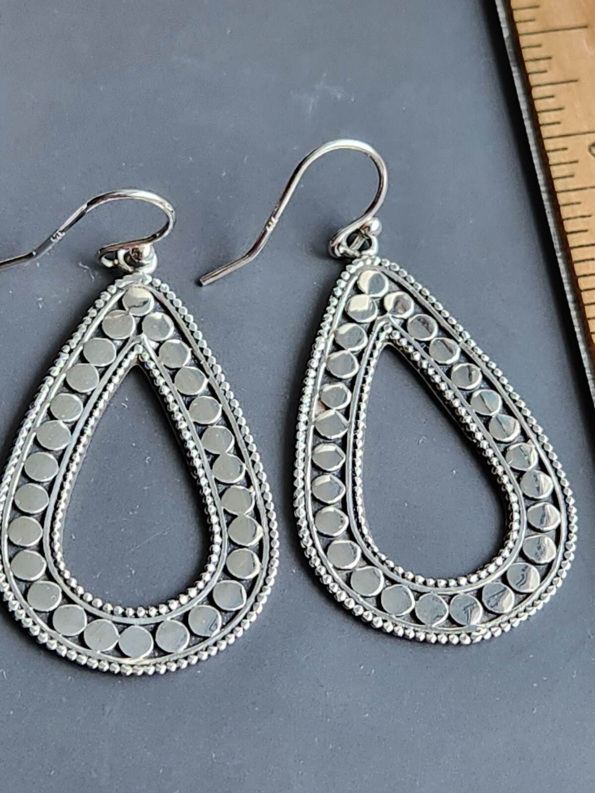 SAMUEL B .925 STERLING SILVER EARRINGS, 2 1/8 ” LONG