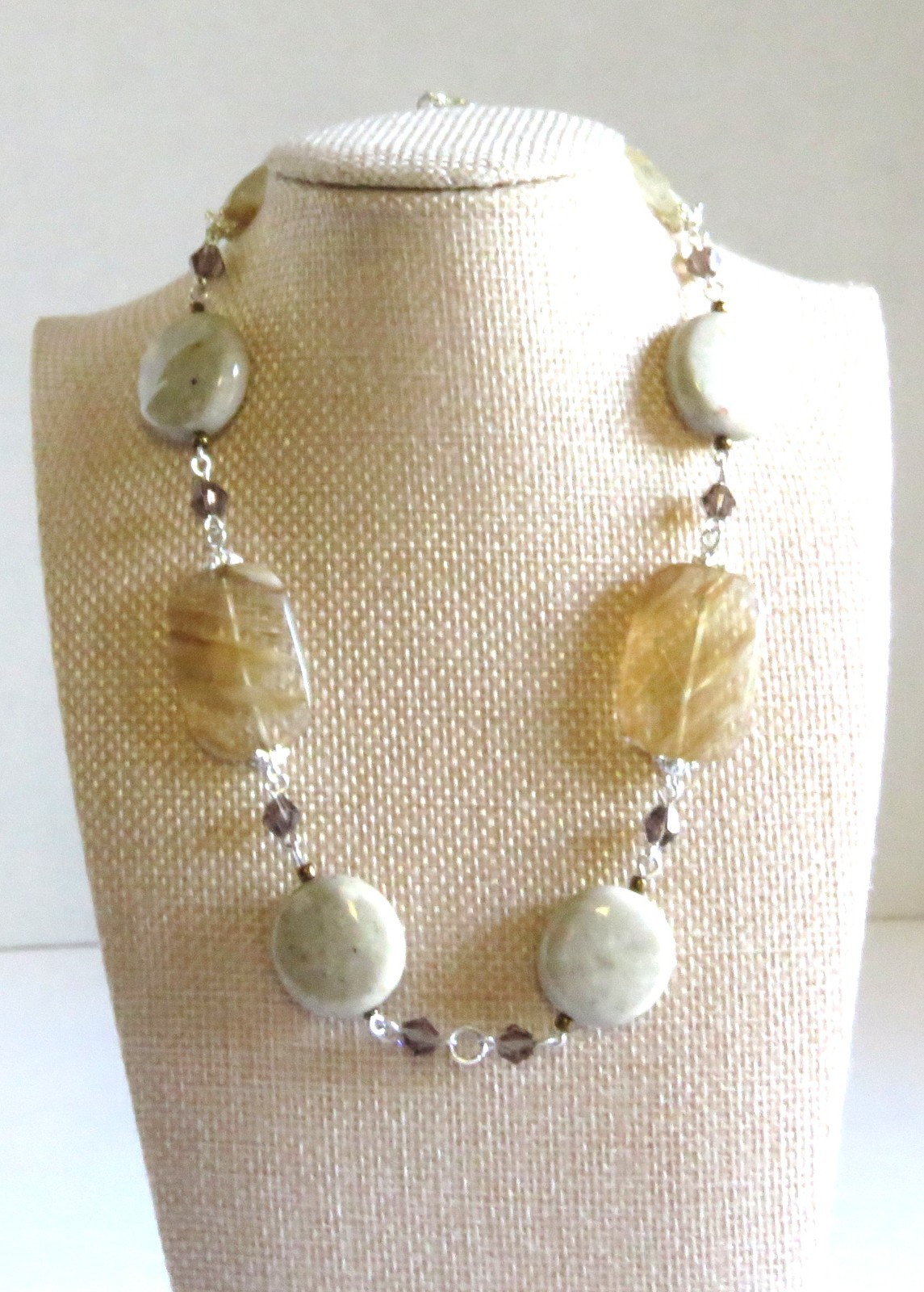 Premier Designs Sand Dune Quartz and Stone Y Necklace with Removable Pendant