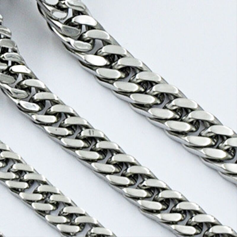 3/5/7/9/11.5mm Men Women Stainless Steel Curb Braided Cuban Chain Diamond Cut