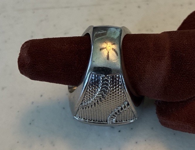 USSSA Finalist Softball Championship Ring Stainless Steel Rhinestone Size 9