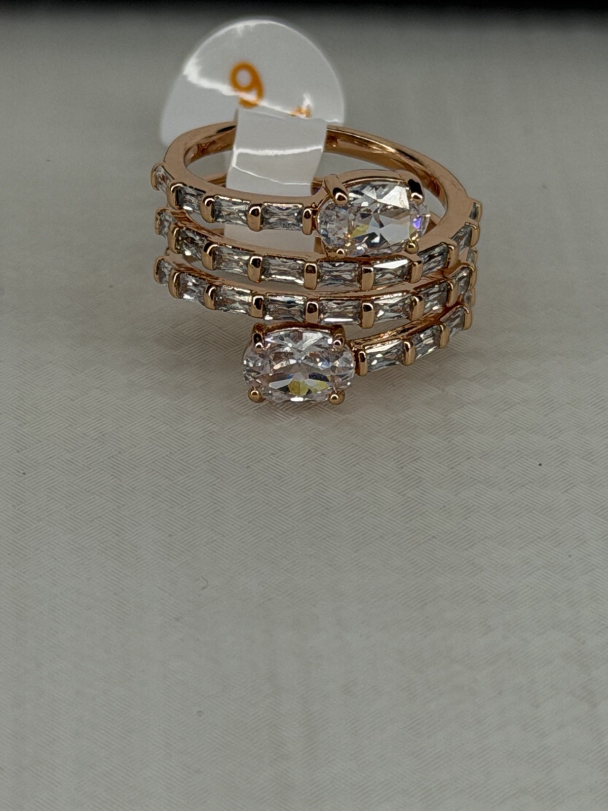 Bomb Party OG Ring Kept In The Loop Rose Gold CZ Size 6 NEW