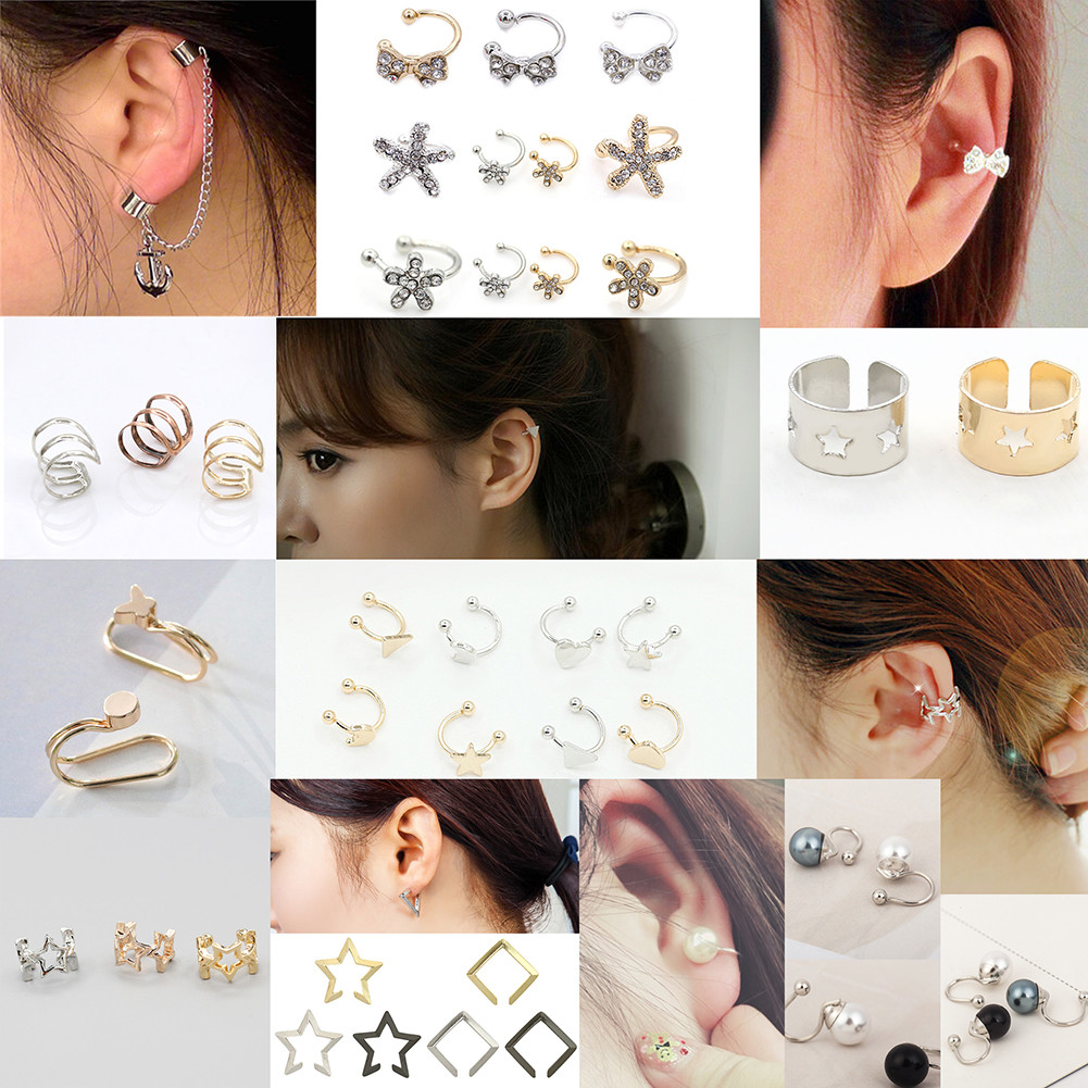 40pcs Wholesale Lot Ear Cuff Wrap Earrings No Piercing Clip-On Ear Clips Stud