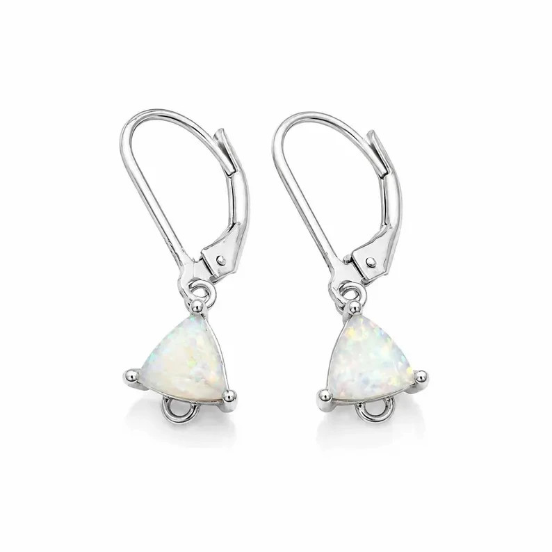 Lab Created Opal Ring Set 925 Sterling Silver Earrings October Birthstone
