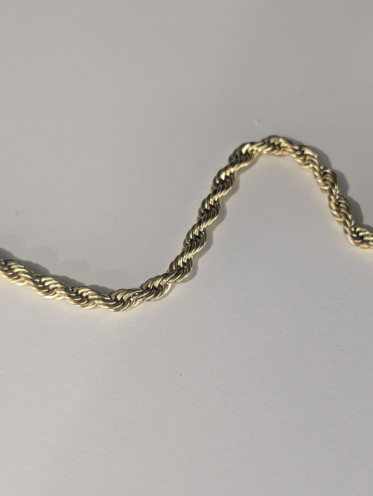 GLD Shop Yellow Gold Rope Chain Bracelet 6″ Monogram G Enamel Clasp & Star Charm