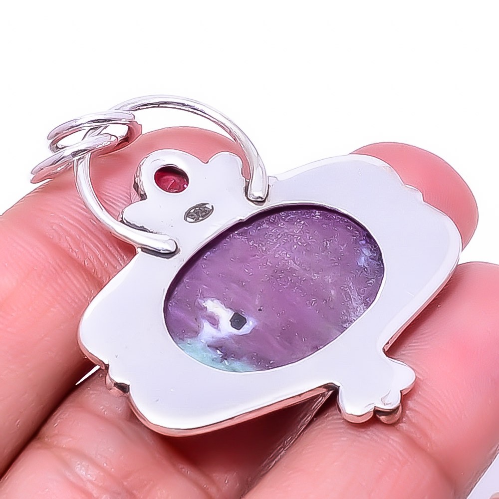 Ruby With Zoisite – Tanzania 925 Sterling Silver Pendant 1.76″ P8