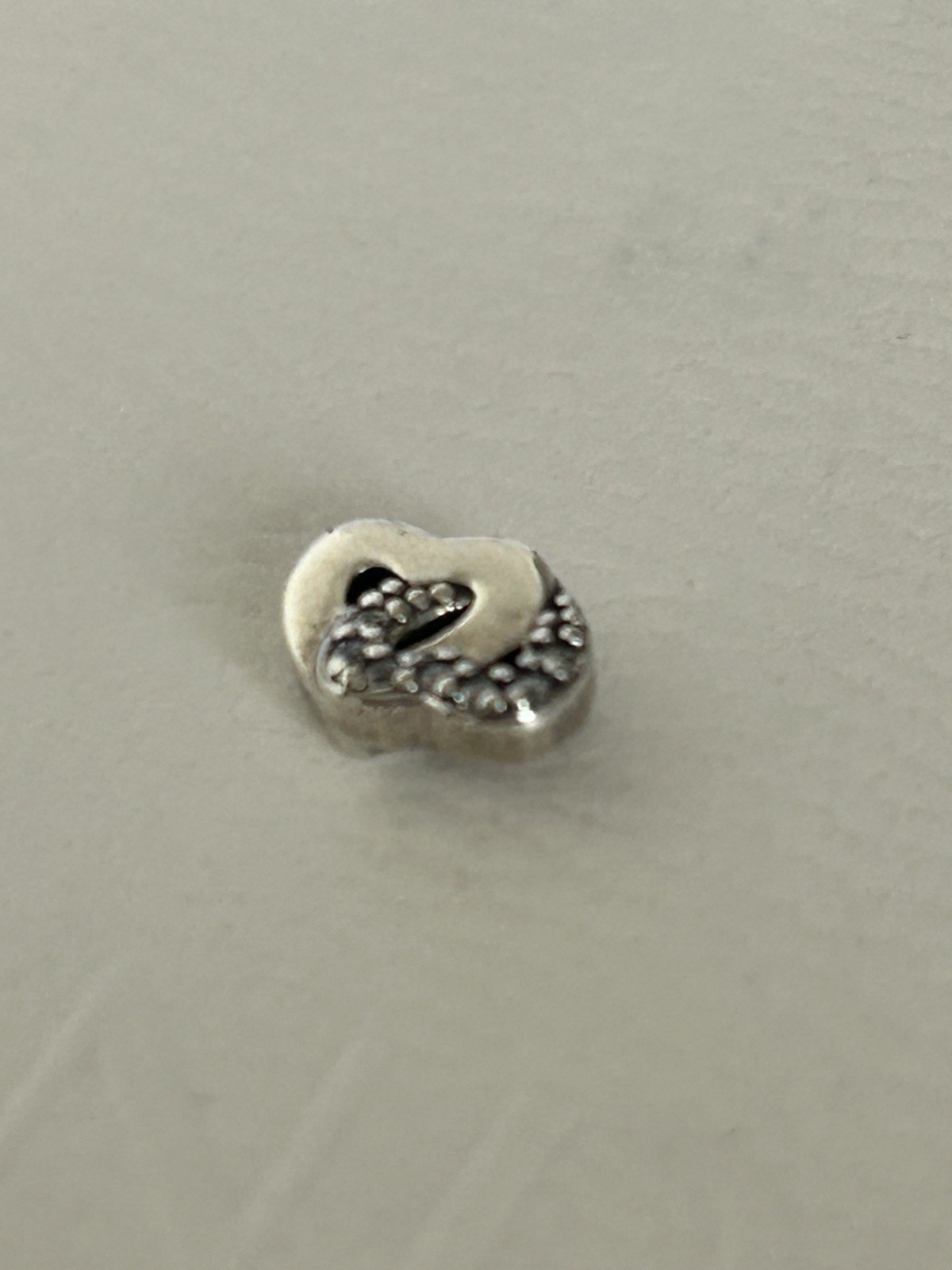 Authentic Pandora 2.5cm pavé Heart floating Locket & adjustable chain