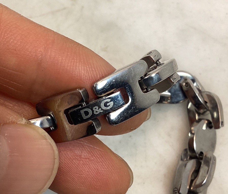 DOLCE & GABBANA D&G Stainless Link Chain Necklace 21.5” Long