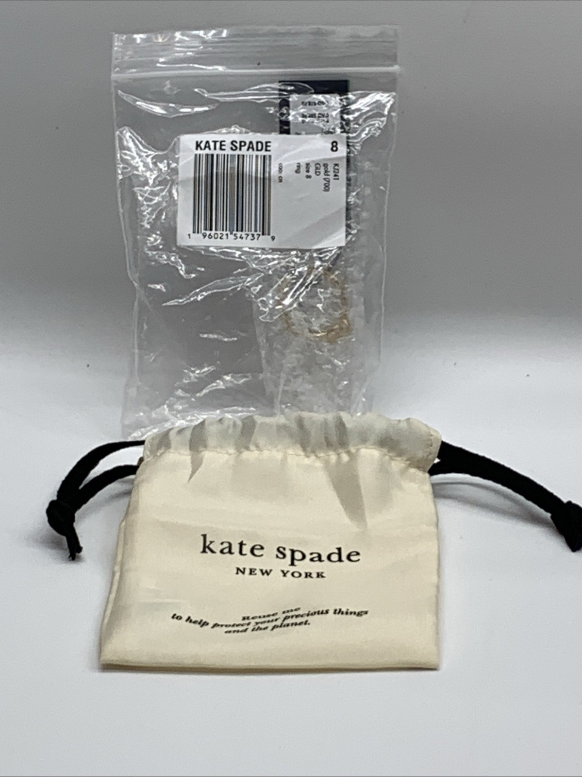 Kate Spade New York Double Knot Ring 700 Gold Size 8 Everyday Wear Casual Classi