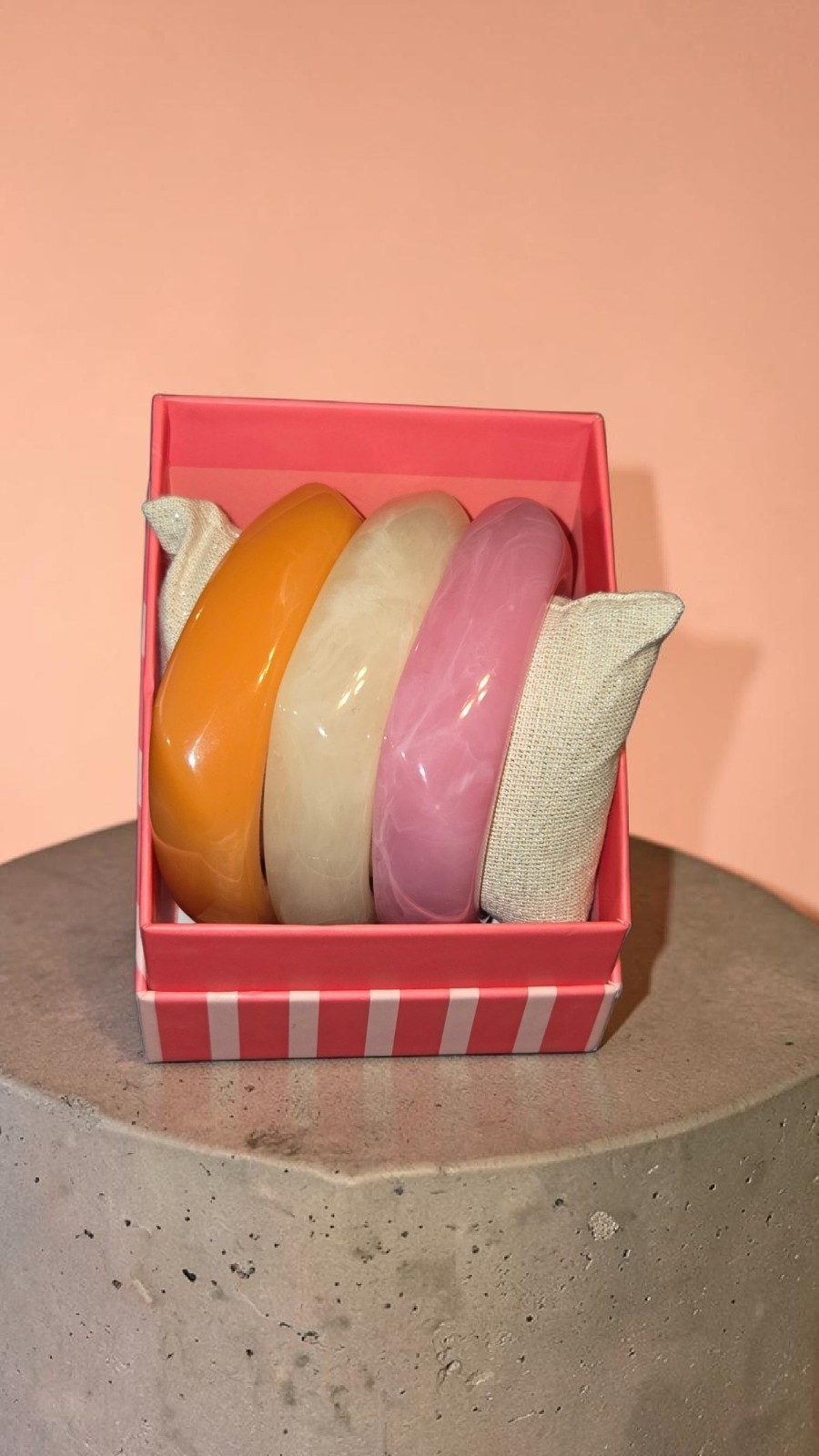 Piper K Bangle Set of 3 Resin Bracelets – 2.5” NWT Box