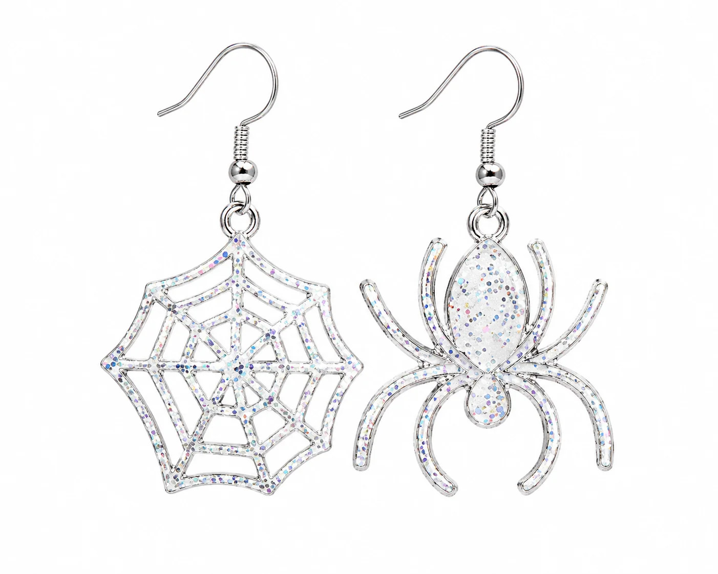 Spider Web Halloween Gothic Punk Earrings