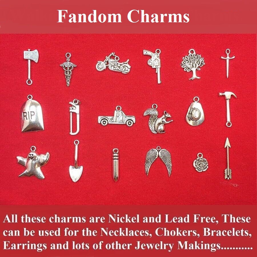 Beautiful Fandom 18 Different Silver (Nickel & Lead Free) Charms.