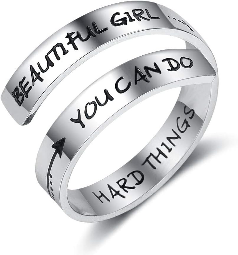 Elegant Adjustable Silver Ring – Perfect Encouragement Gift for All Occasions