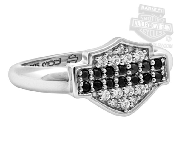 Harley-Davidson Women’s Sterling Silver Bar & Shield Logo Ring HDR0340 B3