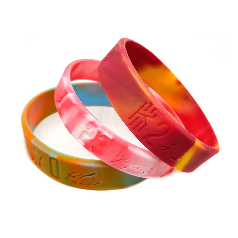 Personalize Debossed Silicone Bracelets Custom Rubber Wristbands Motivation Gift