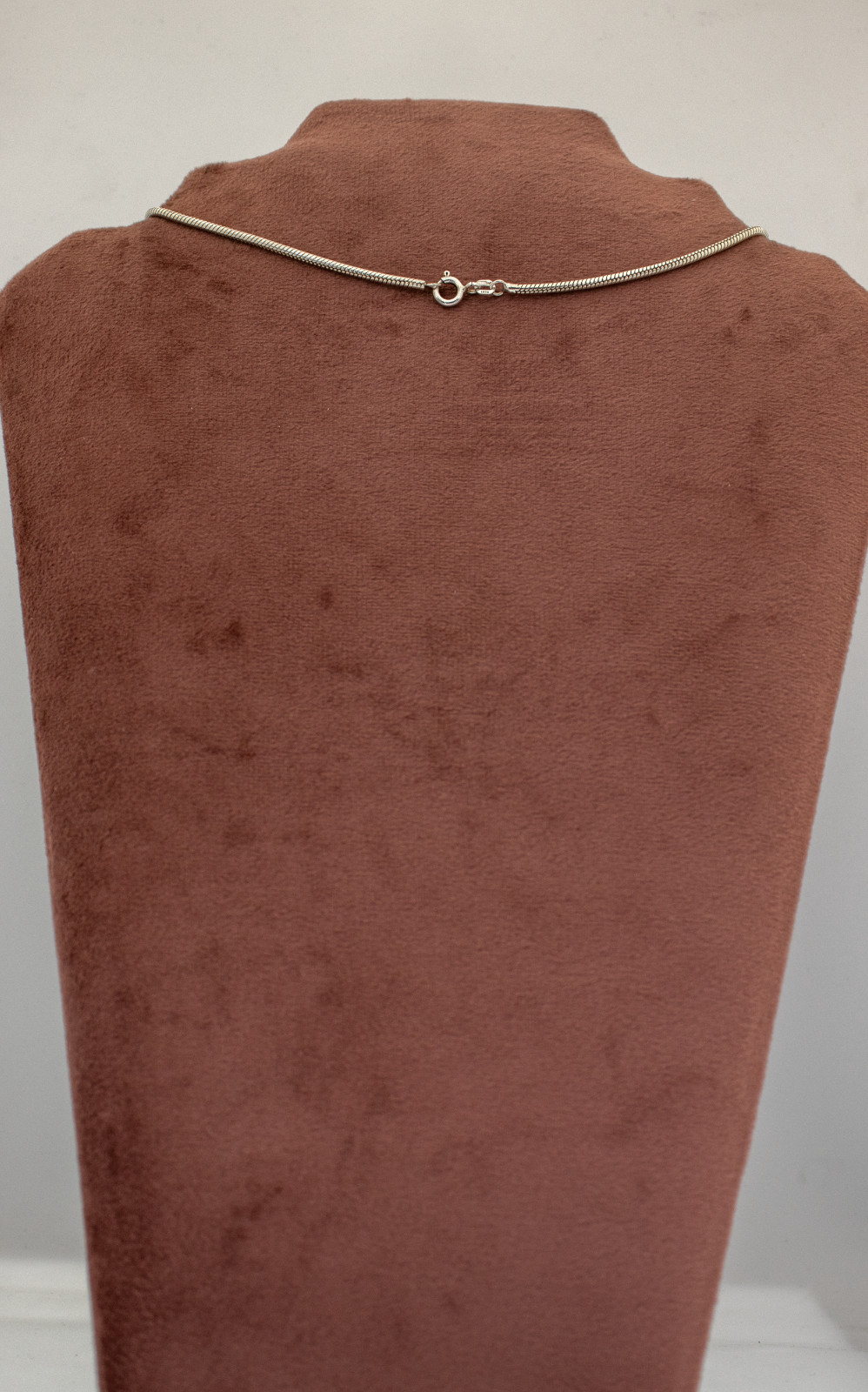 Silver snake necklace with sparkling cubic zirconia