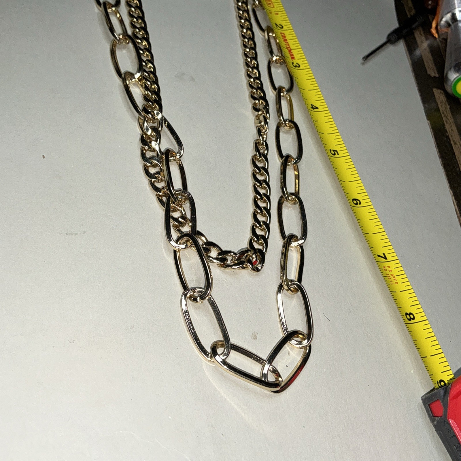 Panacea Women’s Adjustable Large Paper Clip Chain Necklace Gold