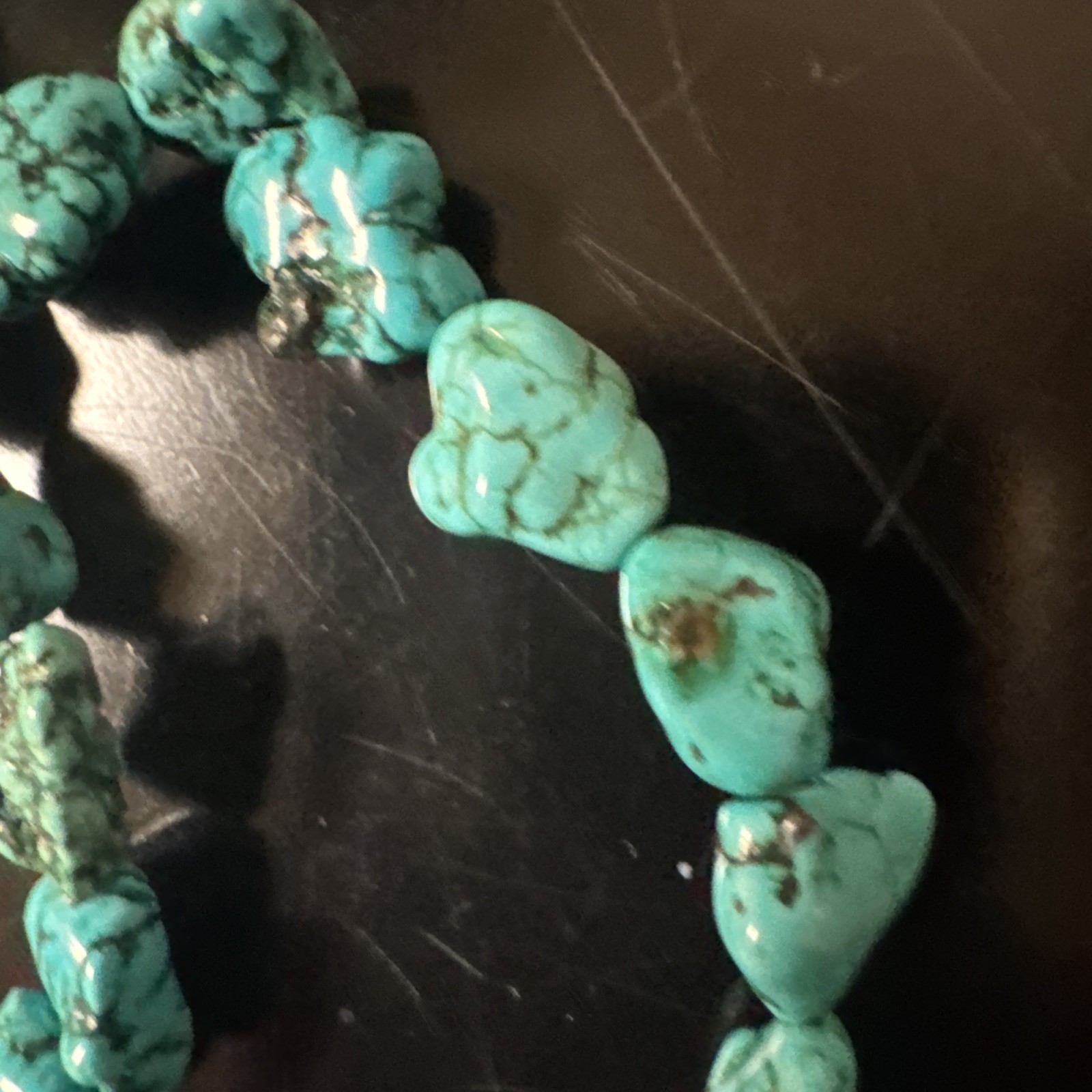 Block Turquoise Tie Back Necklace