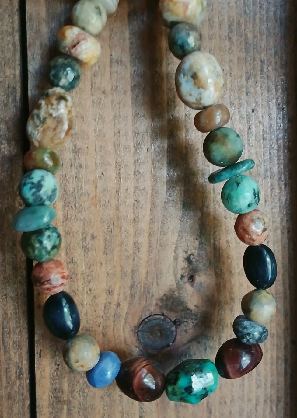 Bracelet Hemp Usa Unisex Travel Hippie Gift African Jasper Crazy Lace Agate