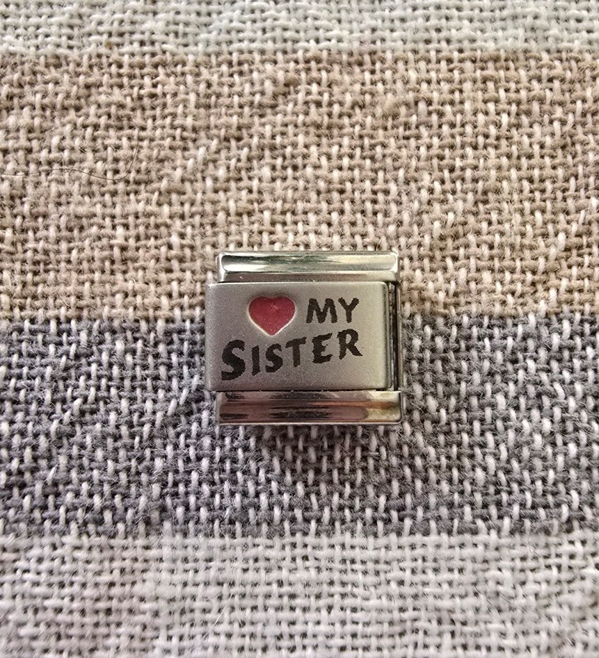 “I Love My Sister” Italian Modular Charm 9mm FREE SHIPPING!!