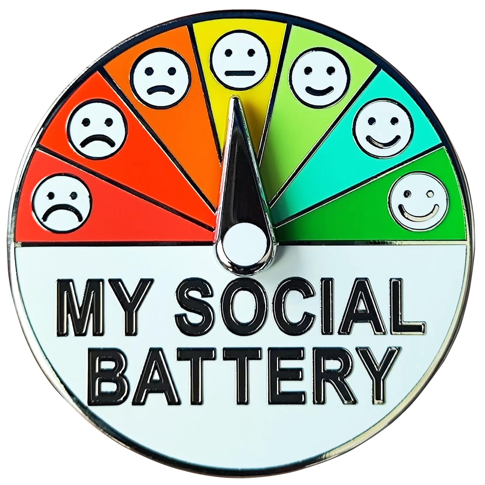 For My Social Battery Pin,Cool Creative Introvert Enamel Lapel Pin,Fun Emotional