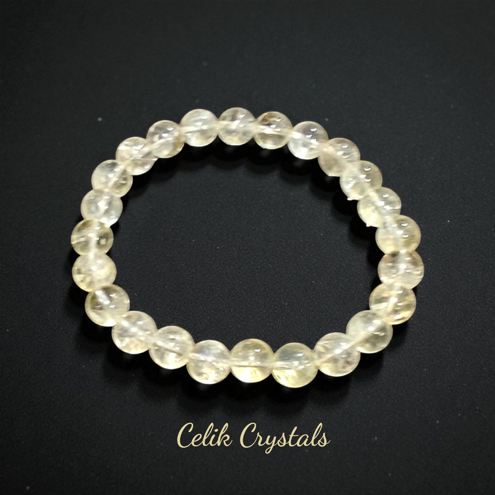 High Quality Citrine NO DYE OR HEAT Natural Stones 8mm Stretches Unisex