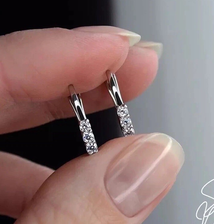 Earrings 925 Sterling Silver Made In Ukraine Gift For Women