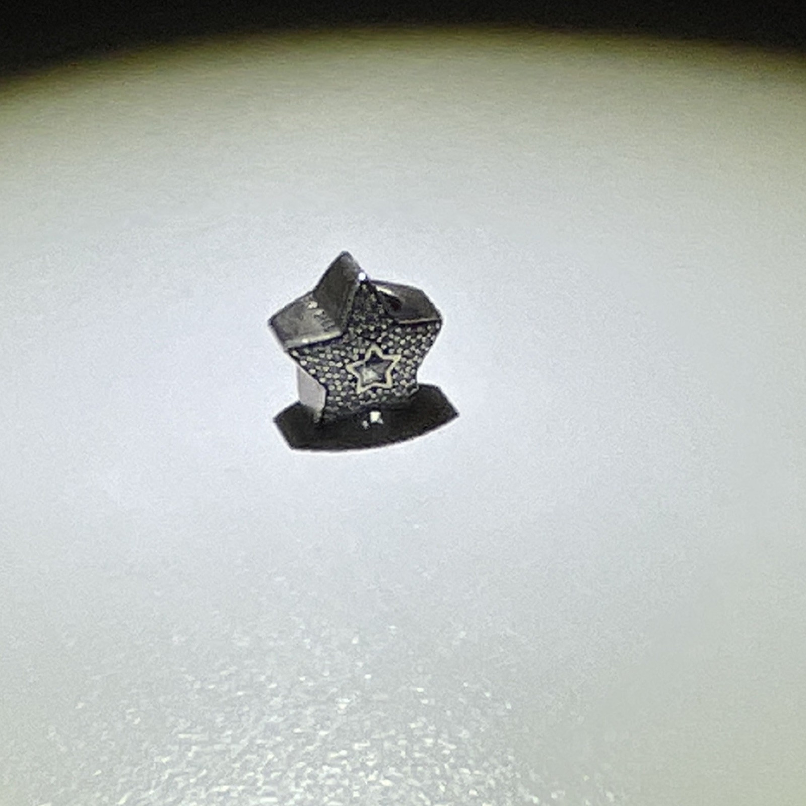 Pandora Wishing Star Clear cz Sterling Silver Bead Charm