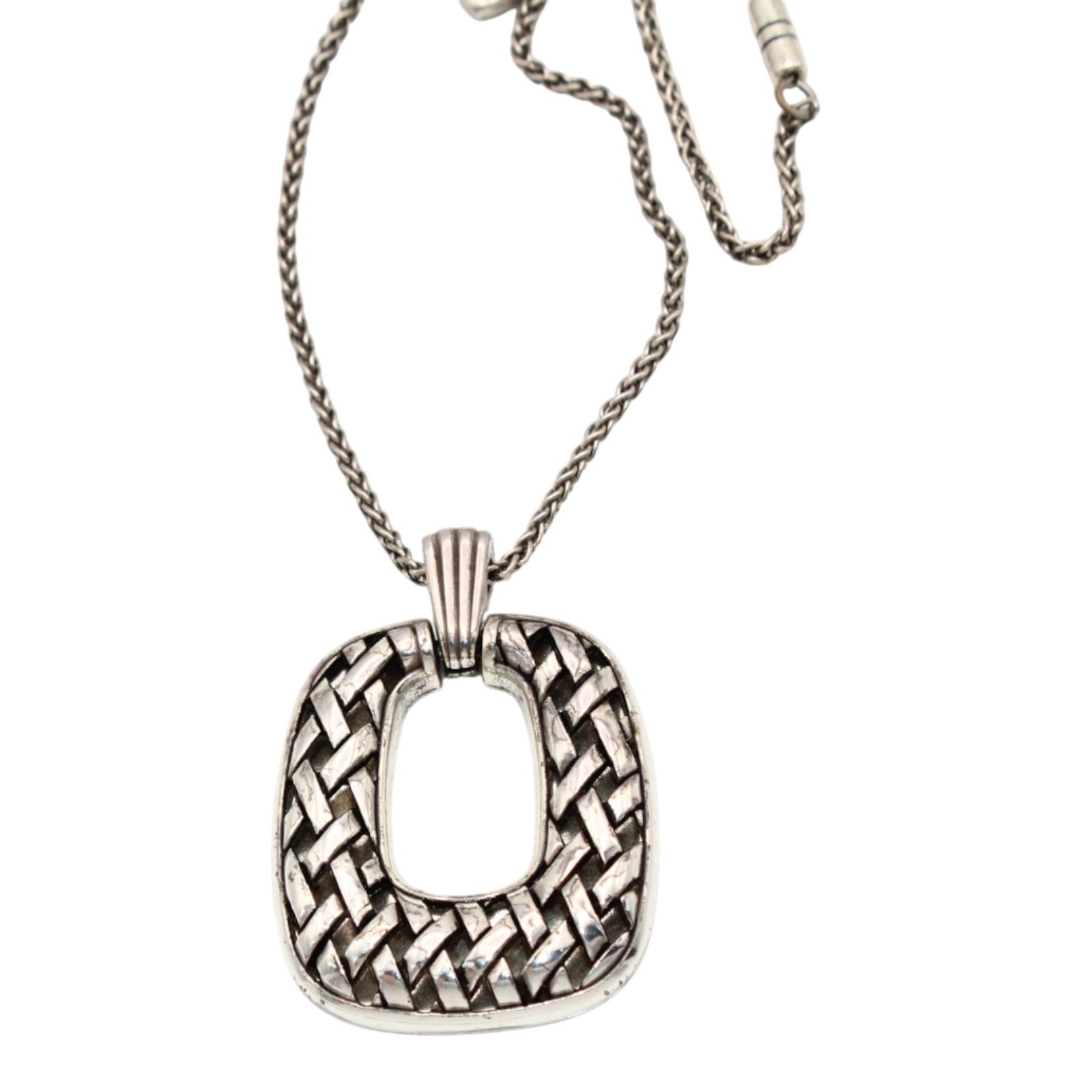 Brighton Antika Weave Silver Pendant Necklace