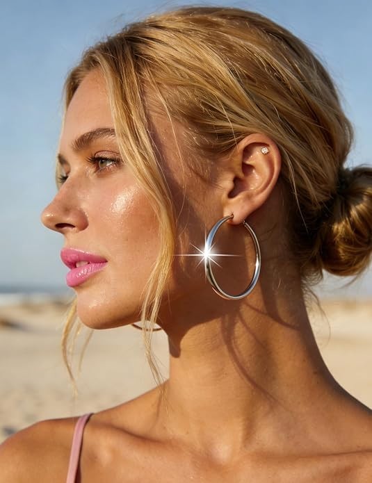 75 Pairs Gold Stud Earrings Set for Women Hypoallergenic Pearl CZ Hoop Jewelry