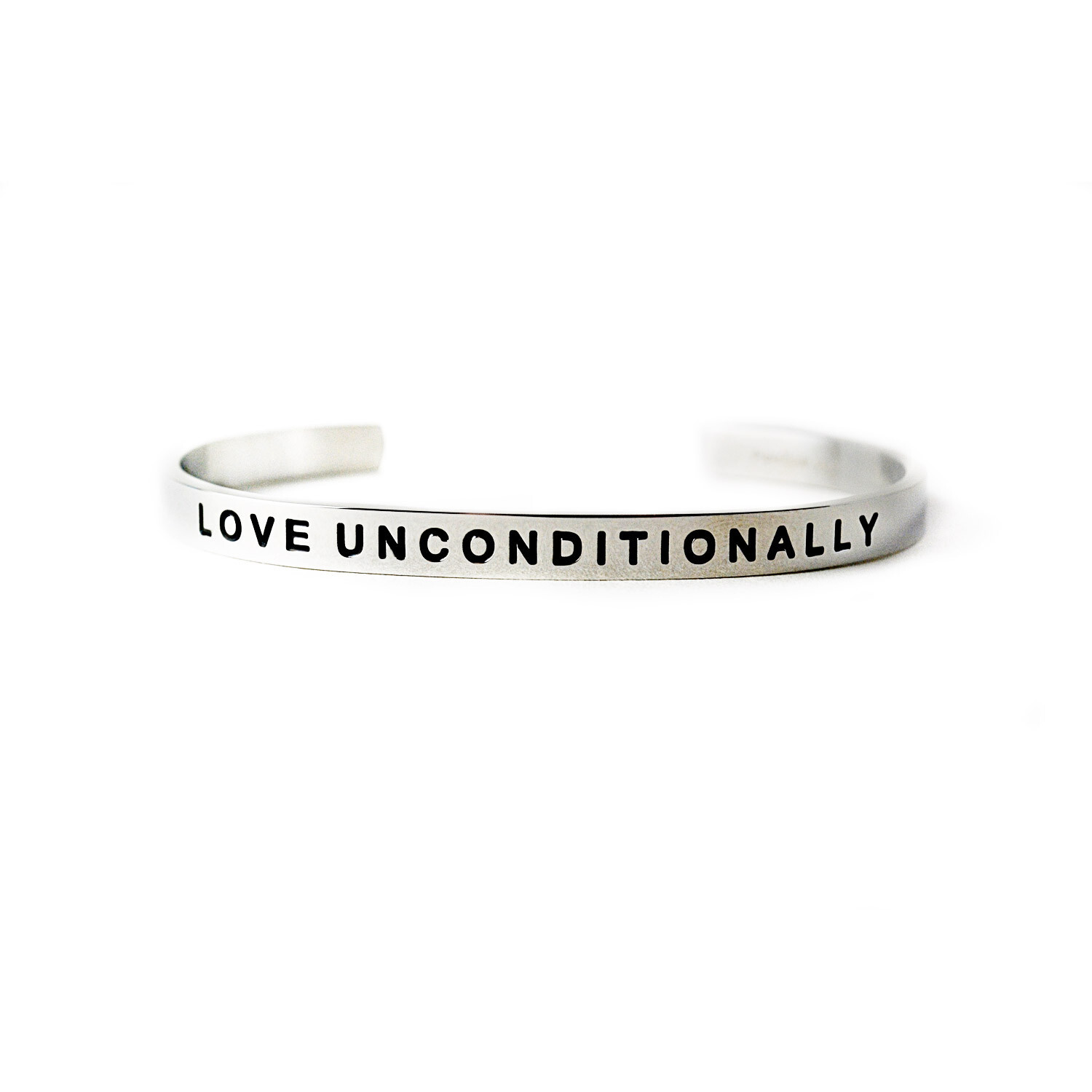 LOVE UNCONDITIONALLY Cuff Bracelet Stainless Steel Gift | Adjustable 1 Size NEW