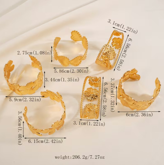 304 Stainless Steel Bracelets High Quality Fashionable Hollow Ring Design Bangle