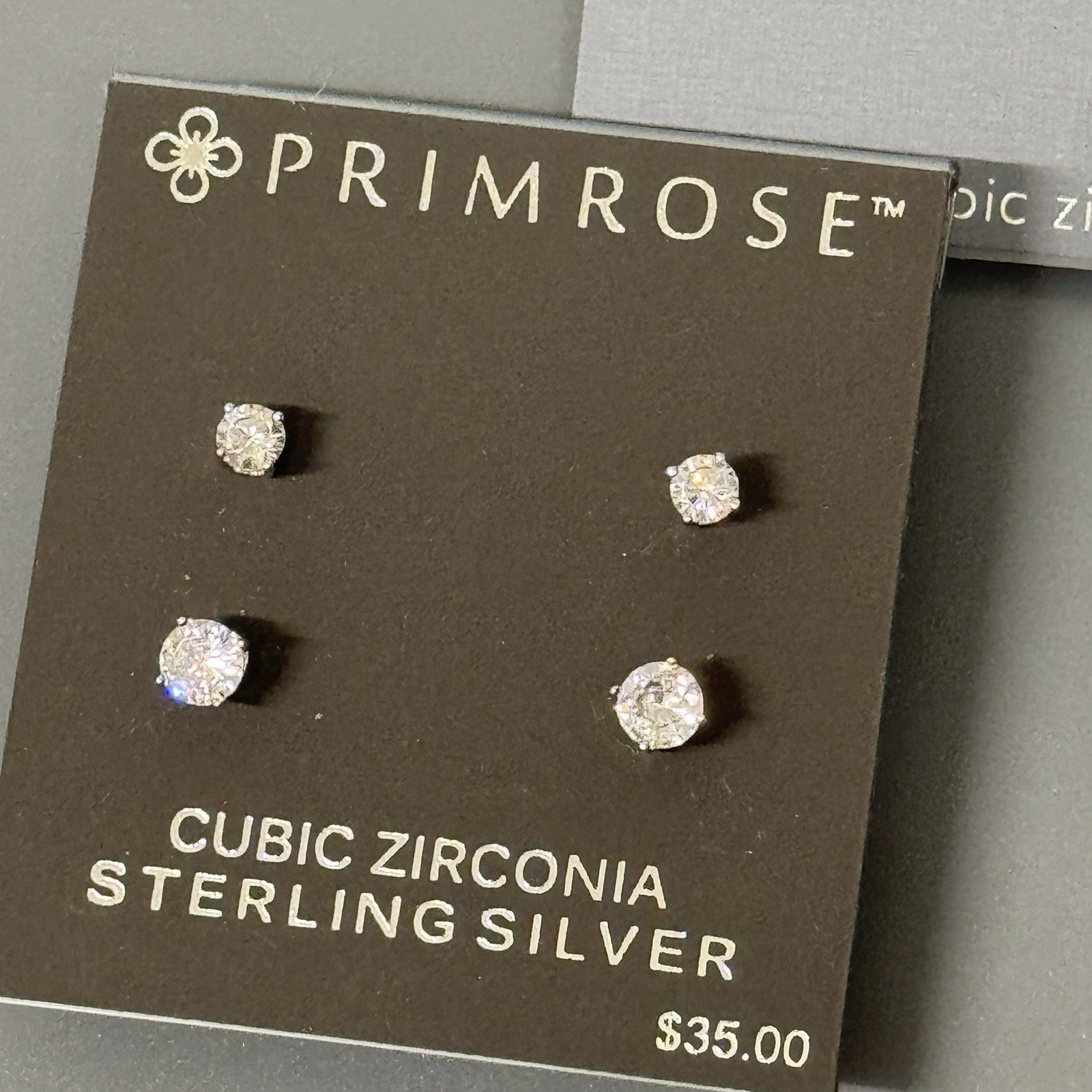 Primrose Sterling Silver Hoop Earrings Studs – Silver Treasures CZ Studs Lot