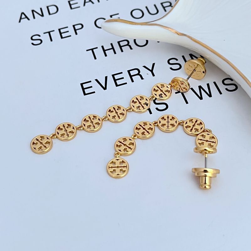 New Burch Lady Earrings long Chain with Double T Logo Classic Size:7.5*0.8cm