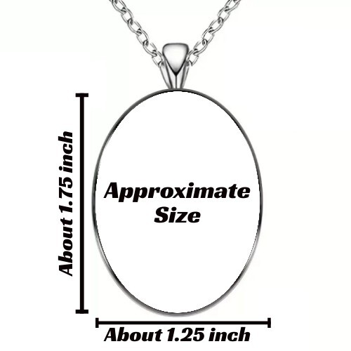 To my Daughter Text Pattern Design Oval Pendant Necklace