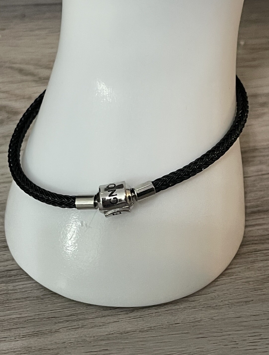 Gnoce Black Leather Bracelet