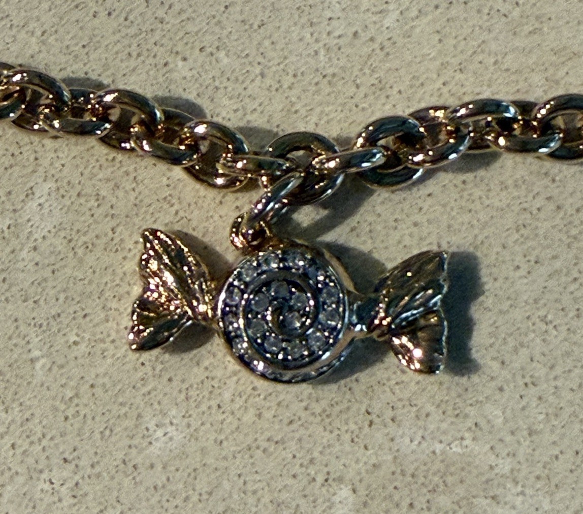 Juicy Couture Hard Candy Wish Charm Bracelet Goldtone with Box and Tag New