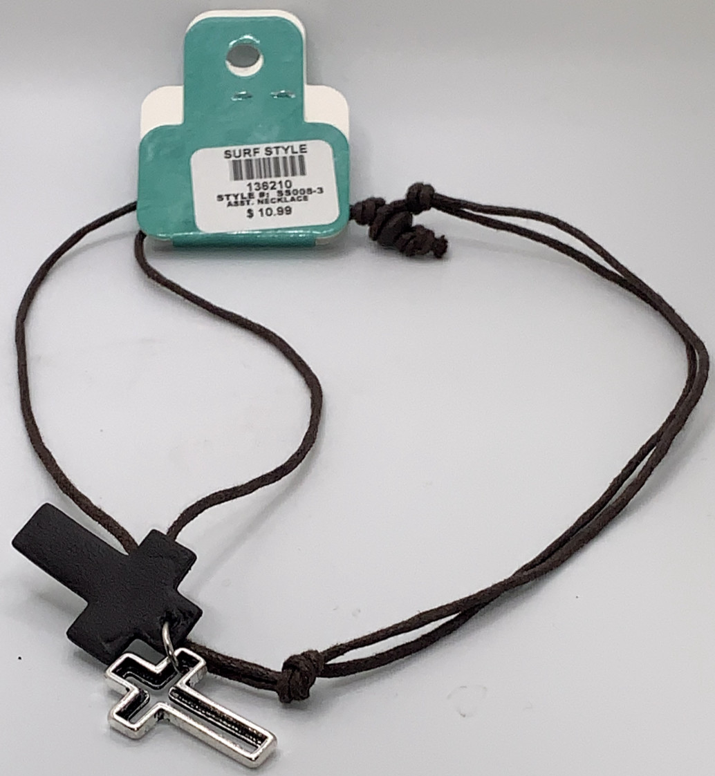 Surf Style Cross Necklace 136210 BRAND NEW BOGO!