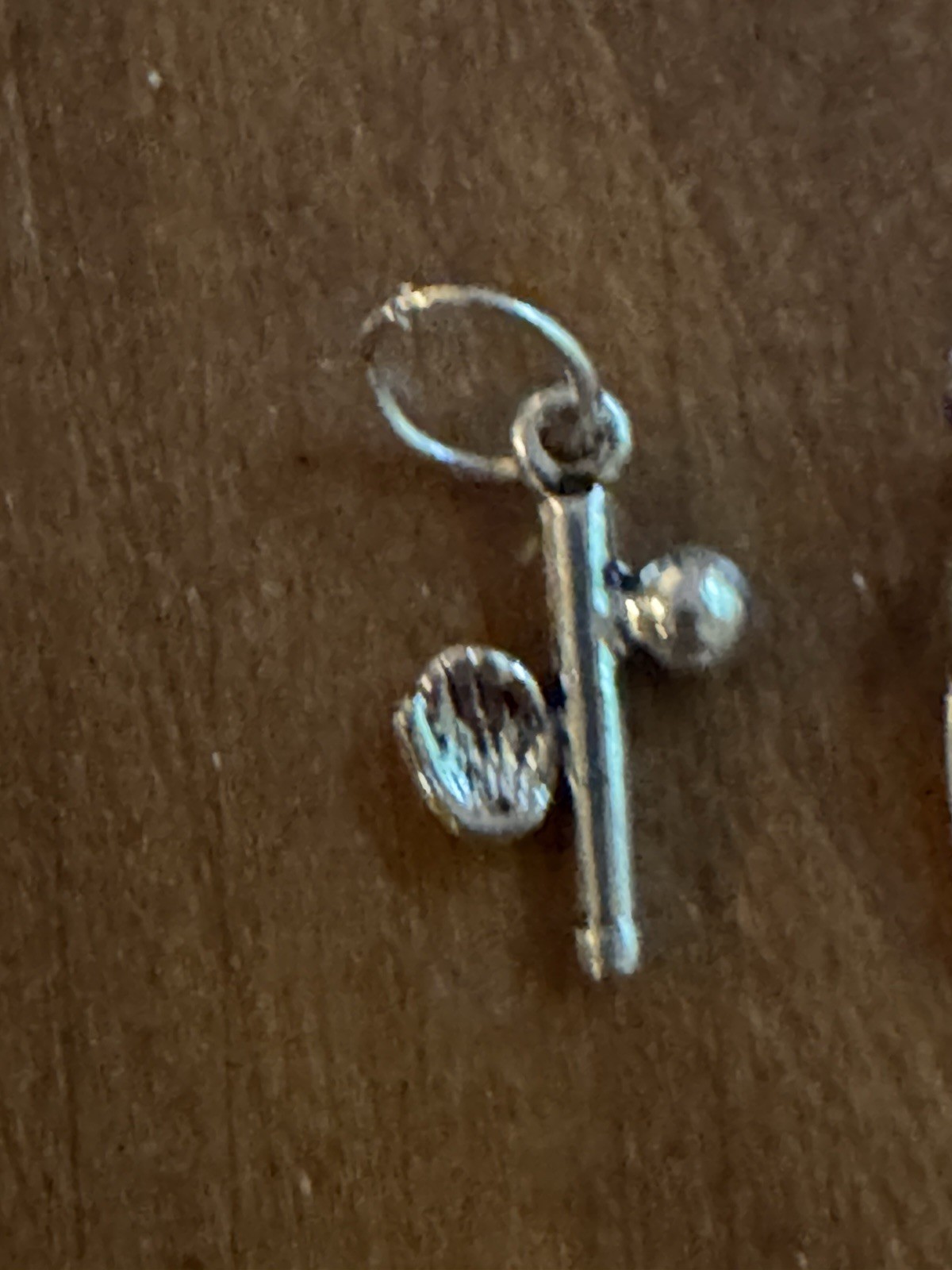 Silver Tone Baseball Or Softball Charms For Charm Bracelet Set Of 5 Charms
