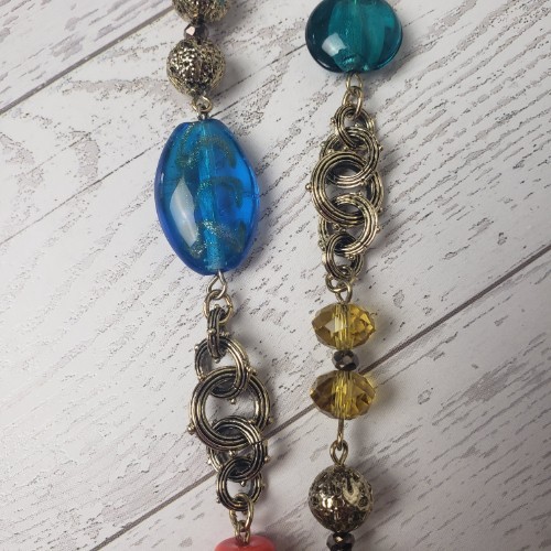 Cabi Necklace Flapper Length Detachable 2 Part Convertible Glass Beads FREE SHIP
