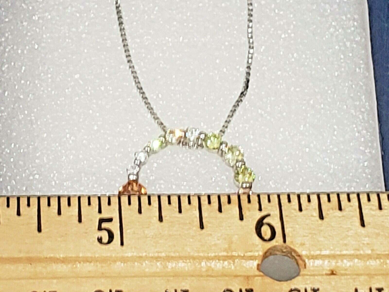 Multi colored Cubic Zircona circle pendant 8.70 tcw 18-20 in adj in Rhodium/925