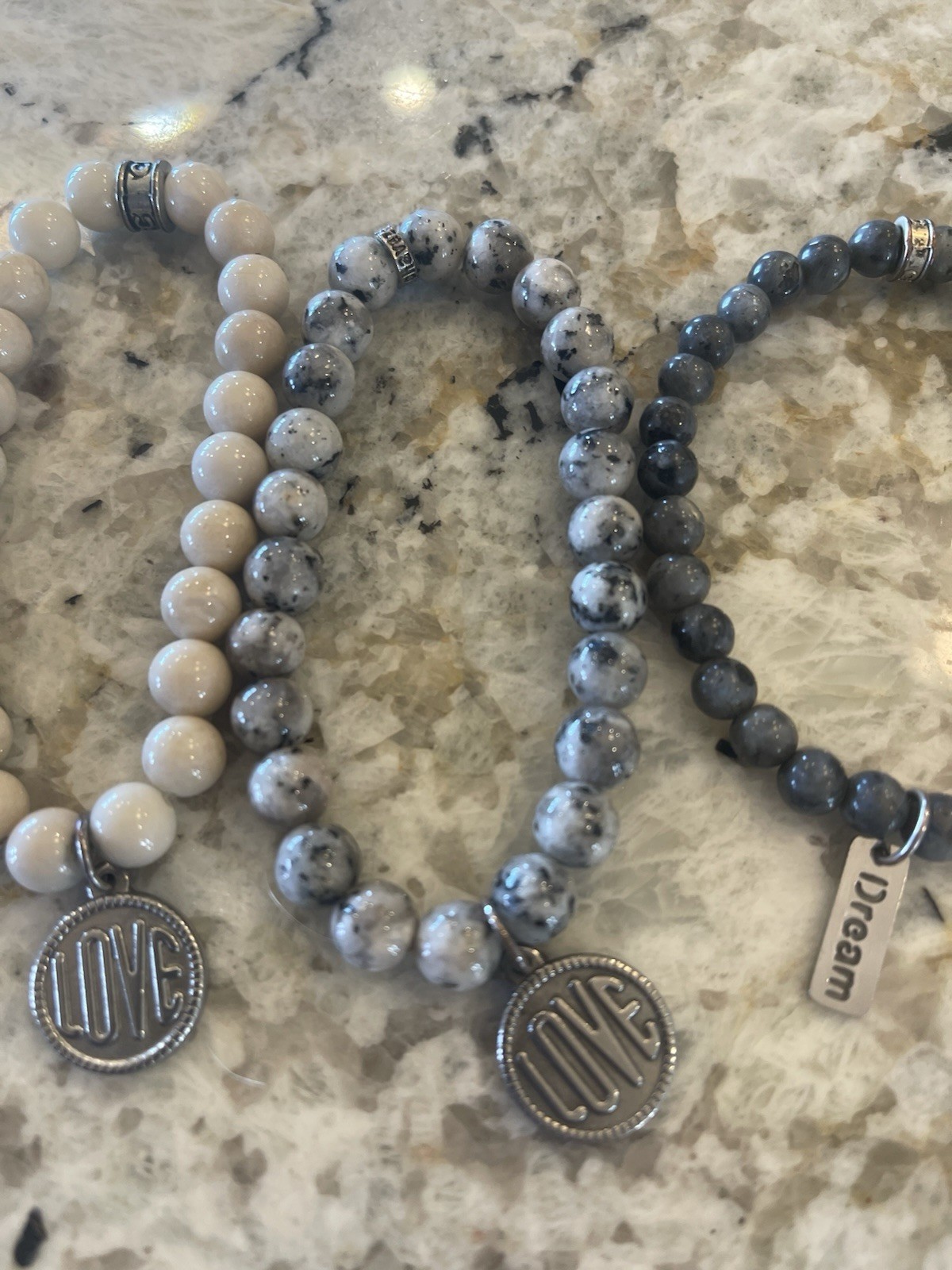 Chavez for Charity Beaded Bracelets Love Dream Grace Stackable Neutrals Boho