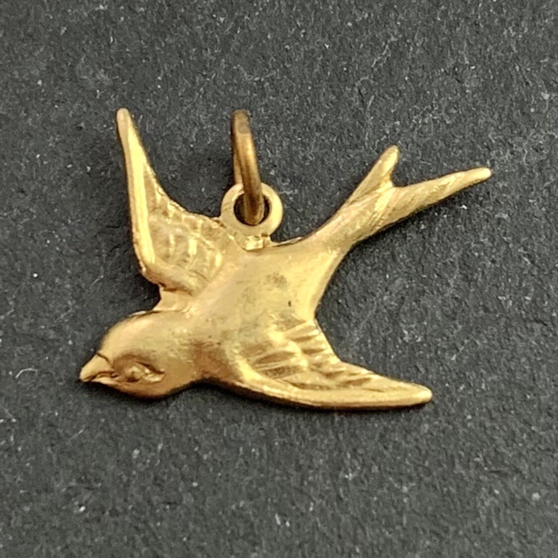 Flying Bird Charm Swallow Necklace Pendant Brass Metal Stamping Tiny Size