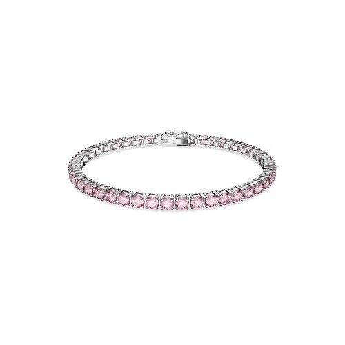 Swarovski Matrix 5648930 Rhodium Plated & Pink Zirconia Tennis Bracelet MSRP$229