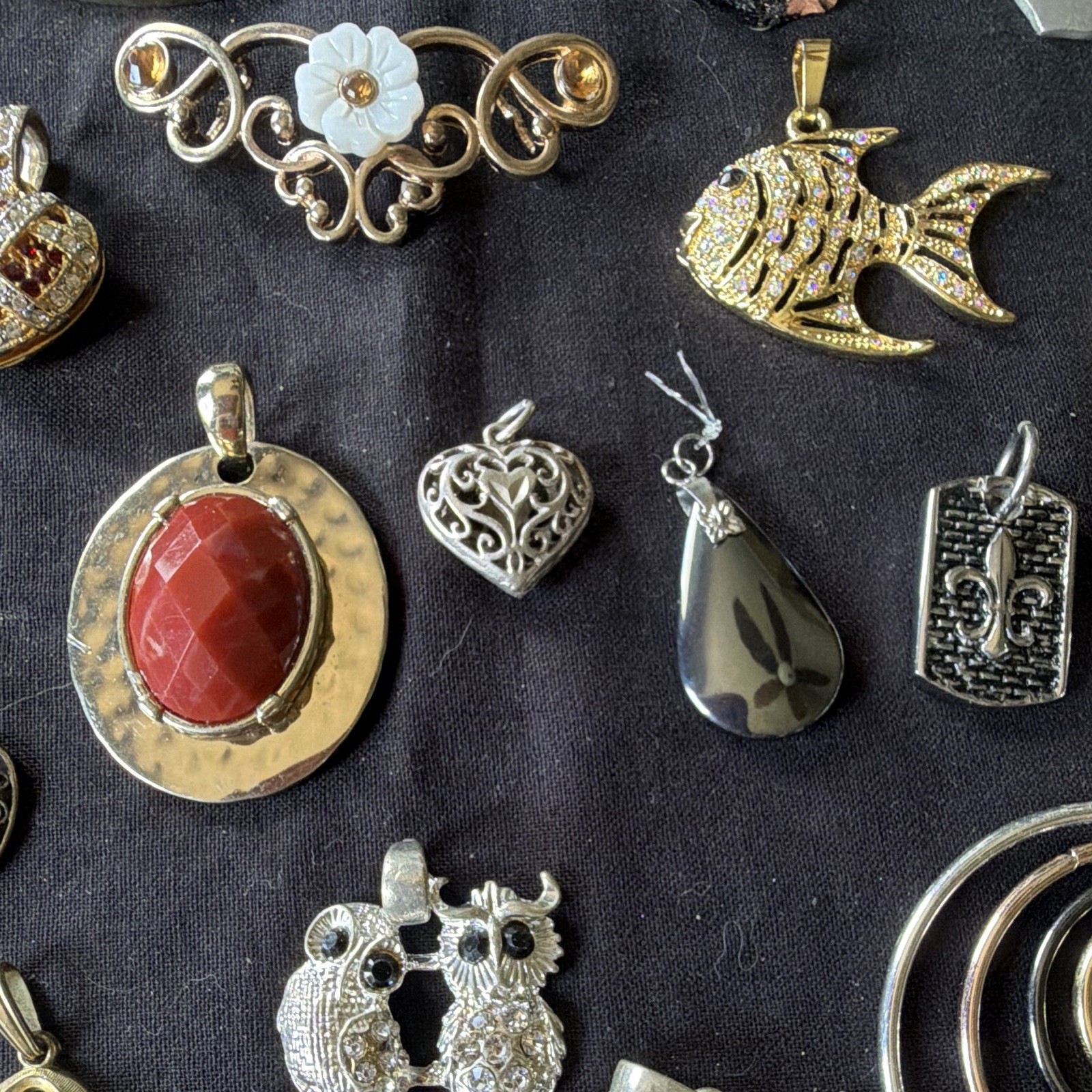 Assorted Necklace Charms. Assorted Metals, Stones And Colors