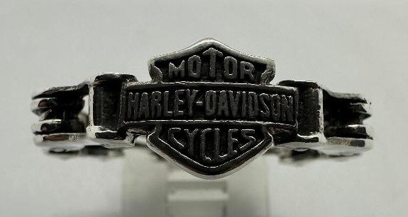 Harley-Davidson ® Sterling Silver Men’s Motorcycle Bike Chain Ring B2