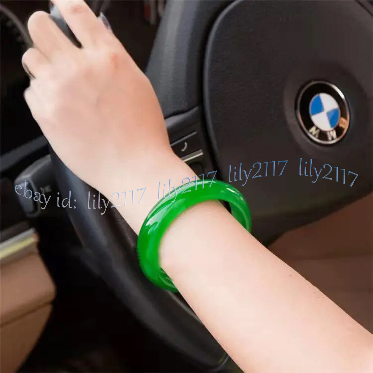 Real Natural Green Jade Jadeite Gemstone Bangle Bracelet Jewelry Amulet 56-64mm