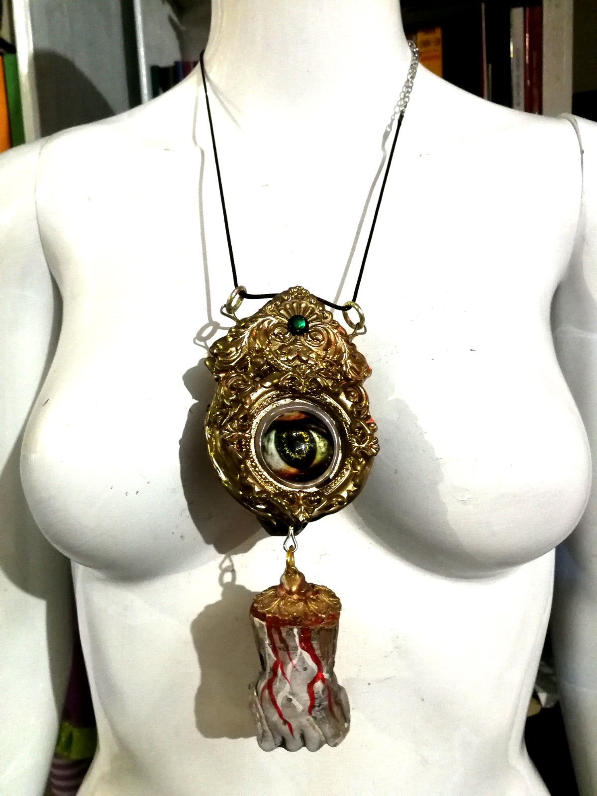 Black Magic Force Dark Gothic Jewelry Punk Chunky Necklace Amulet Pendant Moloch