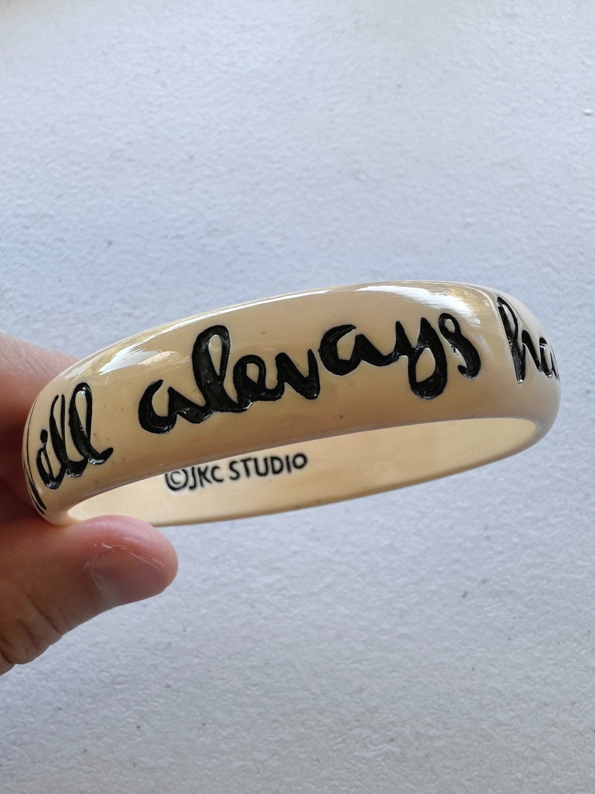 JKC Studio Black Bangle Bracelet “We’ll always have Paris” Jessica Kagan Cushman
